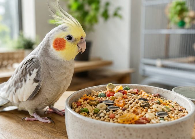 Qual a melhor ração para calopsita? Opções saudáveis para seu pet