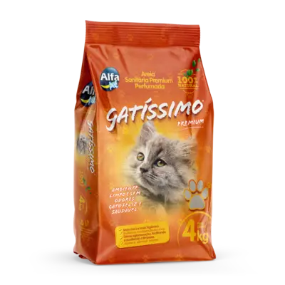 Areia Higiênica Gatíssimo - Perfumada (12kg e 4kg)