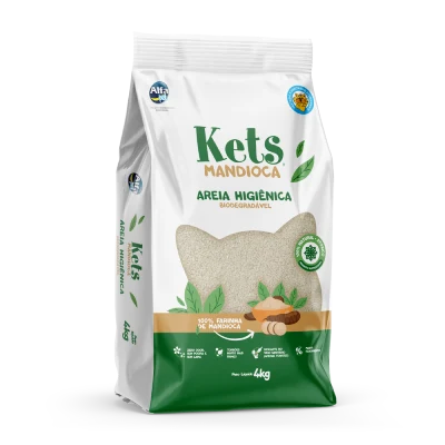 Kets Mandioca Areia Higiênica (1kg e 4kg)